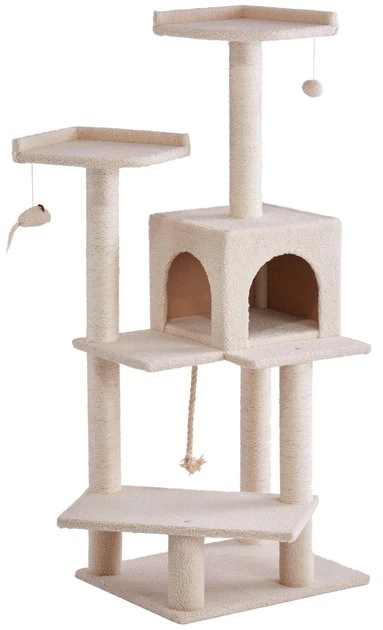 Frisco 57-in Faux Fur Cat Tree & Condo 3 Frisco 57-in Faux Fur Cat Tree & Condo