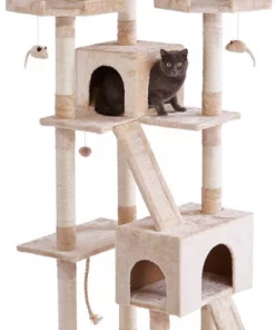 Frisco 72-in Faux Fur Cat Tree & Condo