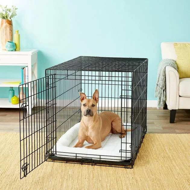 Frisco Heavy Duty Fold & Carry Single Door Collapsible Wire Dog Crate 3 Frisco Heavy Duty Fold & Carry Single Door Collapsible Wire Dog Crate