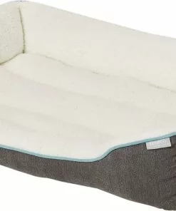 Frisco Sherpa Rectangular Bolster Dog Bed, Gray -The Frisco Store 129483 PT2. SY630 V1566334964