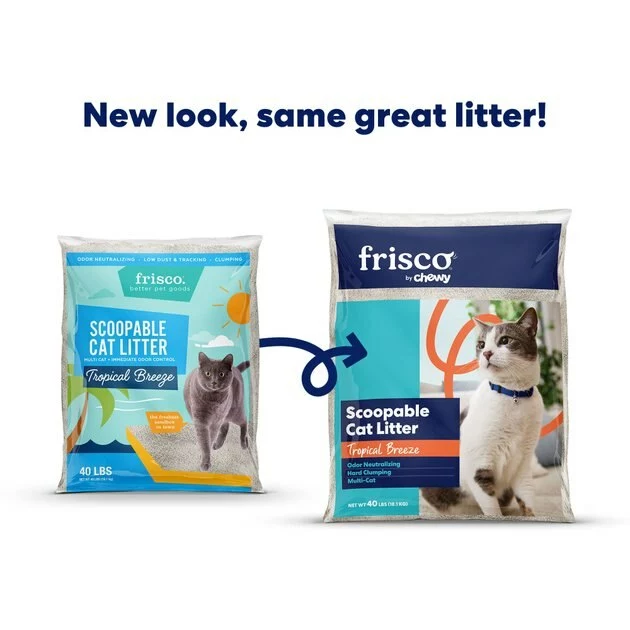 Frisco Tropical Breeze Scented Clumping Clay Cat Litter, 40-lb bag 4 Frisco Tropical Breeze Scented Clumping Clay Cat Litter, 40-lb bag - Image 2