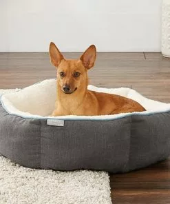 Frisco Sherpa Hexagon Bolster Cat & Dog Bed
