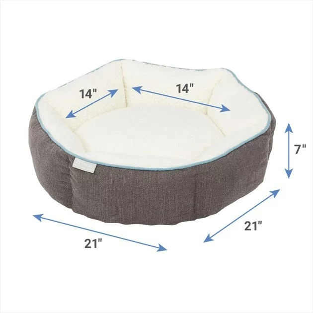 Frisco Sherpa Hexagon Bolster Cat & Dog Bed 4 Frisco Sherpa Hexagon Bolster Cat & Dog Bed - Image 2