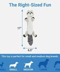 Frisco Skinny Plush Squeaking Raccoon Dog Toy -The Frisco Store 147045 PT2. SY630 V1539205484