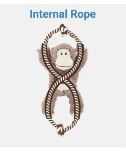 Frisco Plush with Rope Squeaking Monkey Dog Toy -The Frisco Store 147067 PT2. SY630 V1542751624