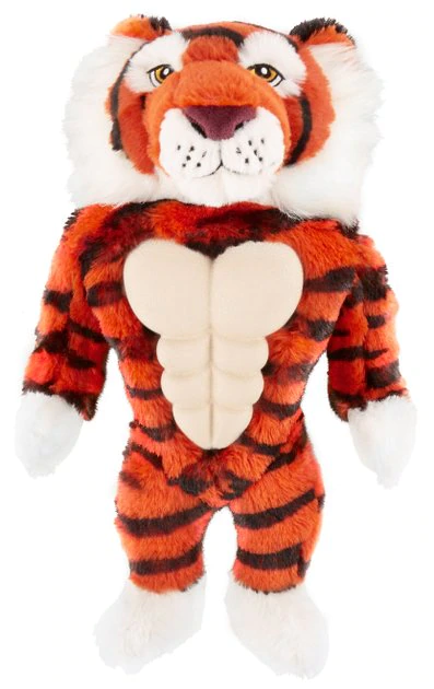 Frisco Muscle Plush Squeaking Tiger Dog Toy 3 Frisco Muscle Plush Squeaking Tiger Dog Toy