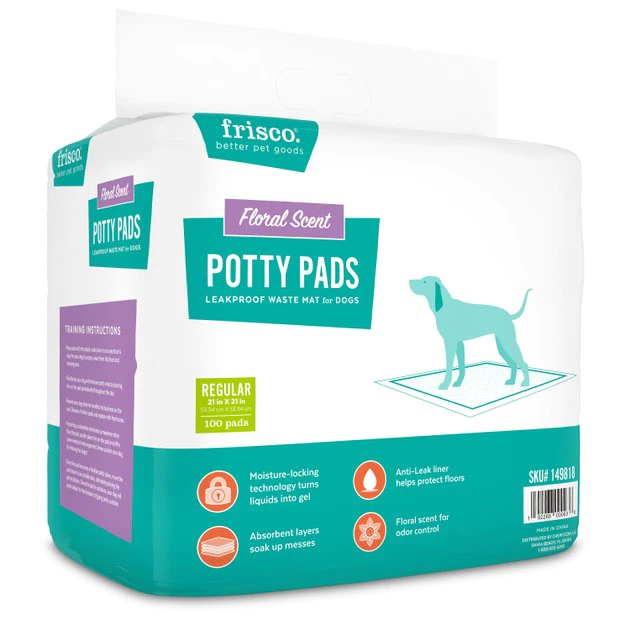 Frisco Dog Training Pads, 21 x 21-in, 100 count, Floral Scented 3 Frisco Dog Training Pads, 21 x 21-in, 100 count, Floral Scented