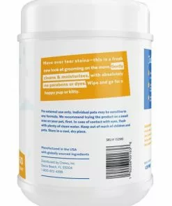 Frisco Moisturizing Tear Stain Wipes with Aloe for Dogs & Cats -The Frisco Store 152585 PT2. SY630 V1551302980
