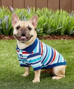 Frisco Striped Dog & Cat Polo Shirt, Red & Blue 15 Frisco Striped Dog & Cat Polo Shirt, Red & Blue -The Frisco Store 153589 PT6. SY630 V1624902158