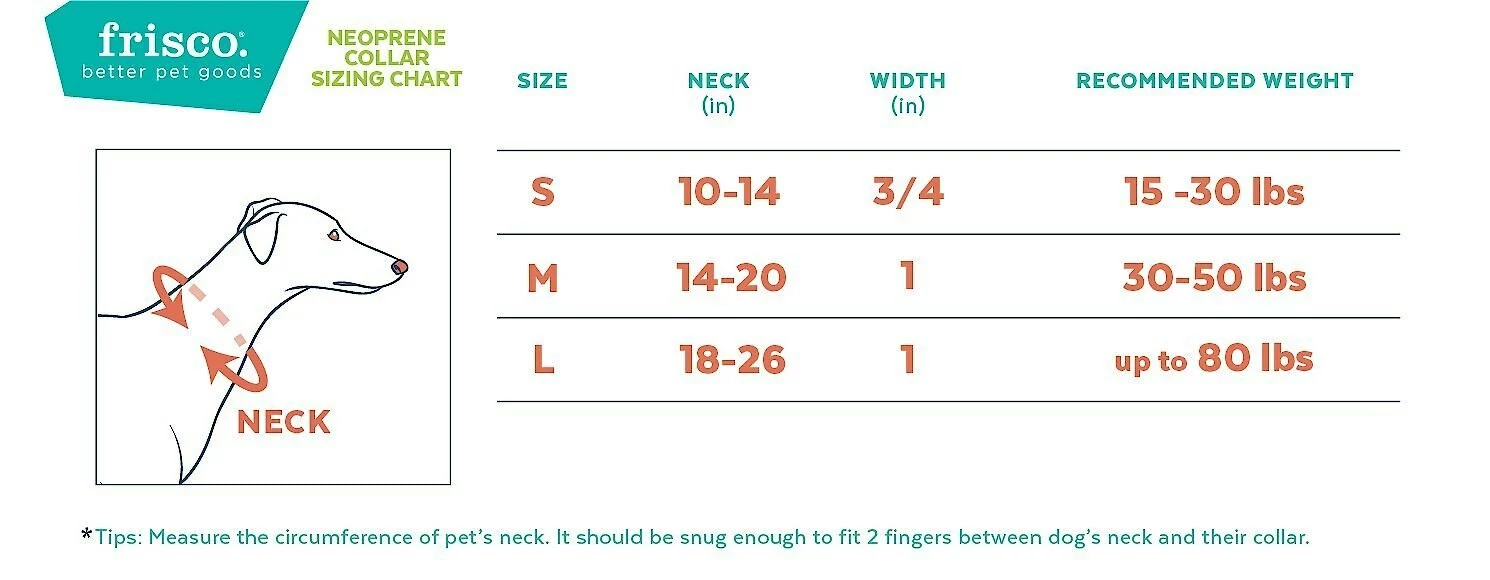 Frisco Patterned Neoprene Dog Collar 4 Frisco Patterned Neoprene Dog Collar - Image 2