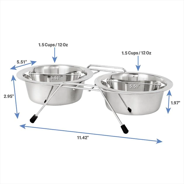 Frisco Non-Skid Elevated Dog & Cat Diner 4 Frisco Non-Skid Elevated Dog & Cat Diner - Image 2