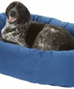 Frisco Velvet Round Bolster Dog Bed w/Removable Cover -The Frisco Store 165319 PT2. SY630 V1568211248