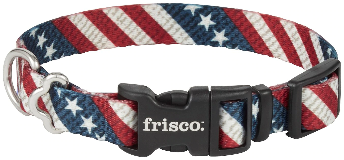 Frisco American Flag Polyester Dog Collar 3 Frisco American Flag Polyester Dog Collar