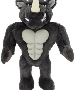 Frisco Muscle Plush Squeaking Rhino Dog Toy
