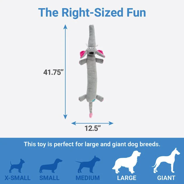 Frisco Wagazoo Plush Squeaking Elephant Dog Toy 4 Frisco Wagazoo Plush Squeaking Elephant Dog Toy - Image 2