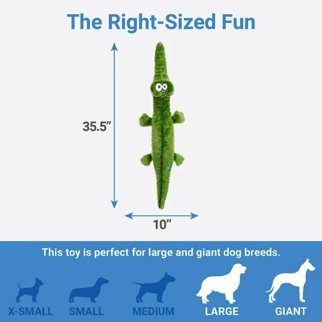 Frisco Wagazoo Plush Squeaking Alligator Dog Toy 4 Frisco Wagazoo Plush Squeaking Alligator Dog Toy - Image 2