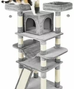 Frisco 68-in Faux Fur Cat Tree & Condo 14 Frisco 68-in Faux Fur Cat Tree & Condo -The Frisco Store 180383 PT5. SY630 V1584453421