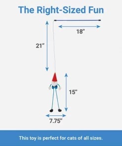 Frisco Mythical Mates Gnome Teaser Cat Toy with Catnip -The Frisco Store 204545 PT1. SY630 V1587474372