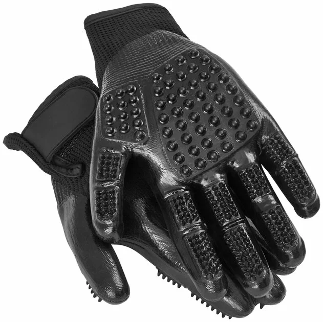 Frisco Dog & Cat Deshedding & Grooming Gloves, Black 3 Frisco Dog & Cat Deshedding & Grooming Gloves, Black