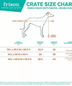Frisco Heavy Duty Fold & Carry Double Door Collapsible Wire Dog Crate & Mat Kit -The Frisco Store 212616 PT2. SY630 V1596031576