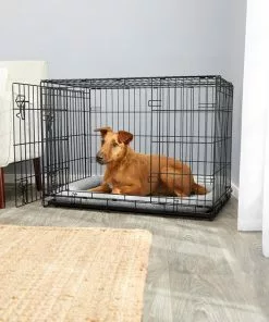 Frisco Heavy Duty Fold & Carry Double Door Collapsible Wire Dog Crate & Mat Kit -The Frisco Store 212616 PT7. SY630 V1580155770