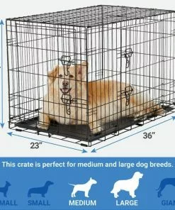 Frisco Fold & Carry Double Door Collapsible Wire Dog Crate & Mat Kit -The Frisco Store 212631 PT1. SY630 V1596030355