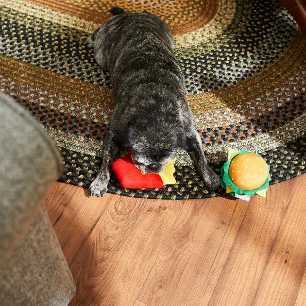 Frisco Plush Burger & Fries Dog Toy, 2-Pack 5 Frisco Plush Burger & Fries Dog Toy, 2-Pack - Image 3