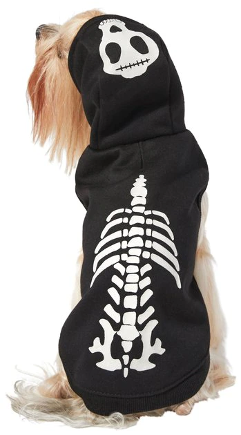 Frisco Glow in the Dark Skeleton Dog & Cat Hoodie 5 Frisco Glow in the Dark Skeleton Dog & Cat Hoodie - Image 3