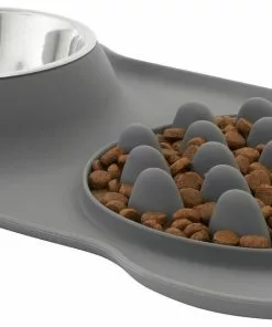 Frisco Silicone Slow Feeder Mat with Stainless Steel Bowl, 1.75 Cups -The Frisco Store 215983 PT2. SY630 V1591020078