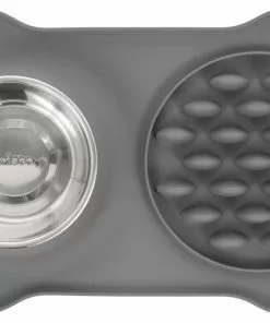 Frisco Silicone Slow Feeder Mat with Stainless Steel Bowl, 1.75 Cups -The Frisco Store 215983 PT3. SY630 V1591020073