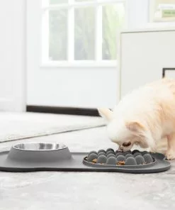 Frisco Silicone Slow Feeder Mat with Stainless Steel Bowl, 1.75 Cups -The Frisco Store 215983 PT6. SY630 V1605666801