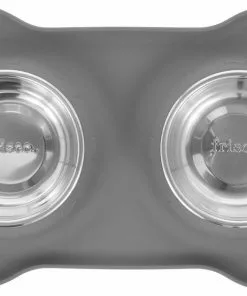 Frisco Double Stainless Steel Pet Bowl with Silicone Mat -The Frisco Store 215988 PT3. SY630 V1591020077