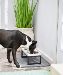 Frisco Marble Print Stainless Steel Double Elevated Dog Bowl -The Frisco Store 216017 PT7. SY630 V1605658336