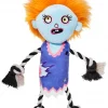 Frisco Zombie Girl Plush with Rope Squeaky Dog Toy