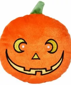 Frisco Halloween Pumpkin Round Plush Squeaky Dog Toy