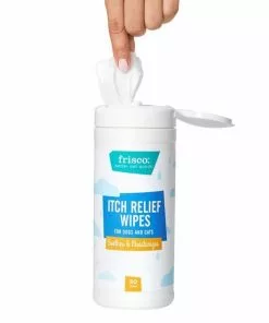 Frisco Itch Relief Waterless Grooming Wipes for Dogs & Cats, 50 count -The Frisco Store 222165 PT3. SY630 V1599641170