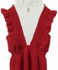 Frisco V Ruffle Dog & Cat Sweater Dress -The Frisco Store 223735 PT3. SY630 V1599569798