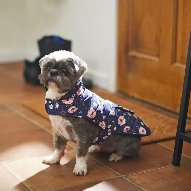 Frisco Patterned Floral Insulated Dog & Cat Puffer Coat 10 Frisco Patterned Floral Insulated Dog & Cat Puffer Coat - Image 8