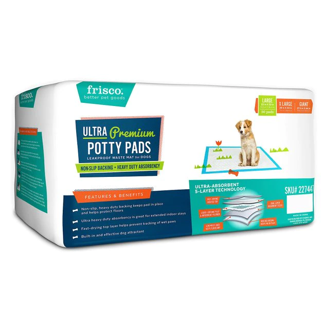 Frisco Non-Skid Ultra Premium Dog Training & Potty Pads, 22 x 23-in 3 Frisco Non-Skid Ultra Premium Dog Training & Potty Pads, 22 x 23-in