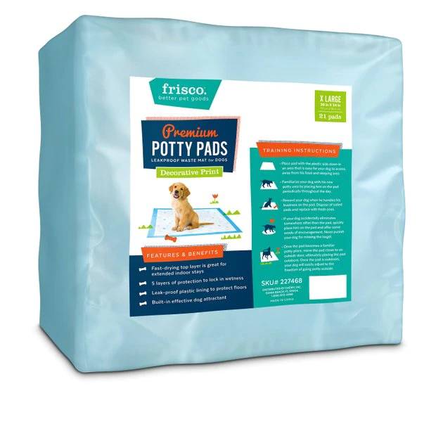 Frisco Extra Large Printed Dog Training & Potty Pads, 28 x 34-in, Unscented 3 Frisco Extra Large Printed Dog Training & Potty Pads, 28 x 34-in, Unscented