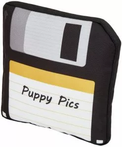 Frisco Retro Floppy Disc Ballistic Nylon Plush Squeaky Dog Toy