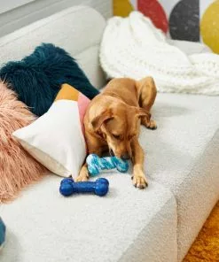 Frisco Retro Denim & Swirl Bone TPR Squeaky Dog Toy -The Frisco Store 230341 PT3. SY630 V1601947274