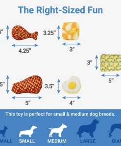 Frisco Retro Microwave Dinner Hide & Seek Plush Puzzle Squeaky Dog Toy -The Frisco Store 230343 PT2. SY630 V1599945065