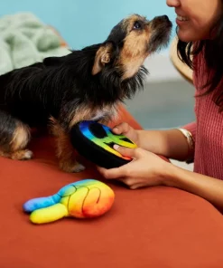 Frisco Retro Peace Sign Plush Squeaky Dog Toy -The Frisco Store 230351 PT3. SY630 V1601947341