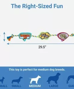 Frisco Retro Plush with Rope Squeaky Comic Book Bubble Dog Toy -The Frisco Store 230355 PT1. SY630 V1602685888