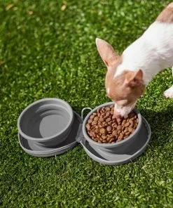 Frisco Travel Collapsible Silicone Dog & Cat Bowl, Gray -The Frisco Store 232062 PT8. SY630 V1605754928