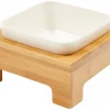 Frisco Square Melamine Dog & Cat Bowl with Bamboo Stand -The Frisco Store 232072 MAIN. SY630 V1605057737