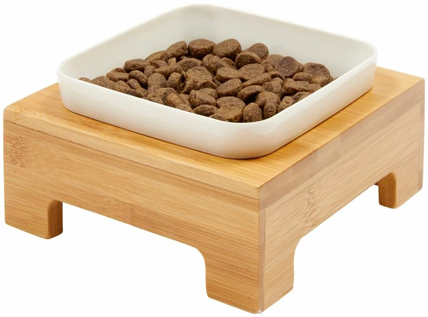Frisco Square Melamine Dog & Cat Bowl with Bamboo Stand 4 Frisco Square Melamine Dog & Cat Bowl with Bamboo Stand - Image 2