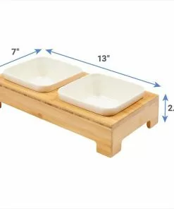 Frisco Square Melamine Dog & Cat Bowl Set with Bamboo Stand 14 Frisco Square Melamine Dog & Cat Bowl Set with Bamboo Stand -The Frisco Store 232076 PT6. SY630 V1605753410