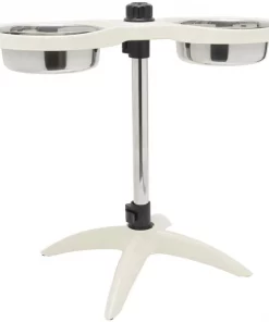 Frisco Adjustable Stainless Steel Double Elevated Dog Bowls, 7 Cups
